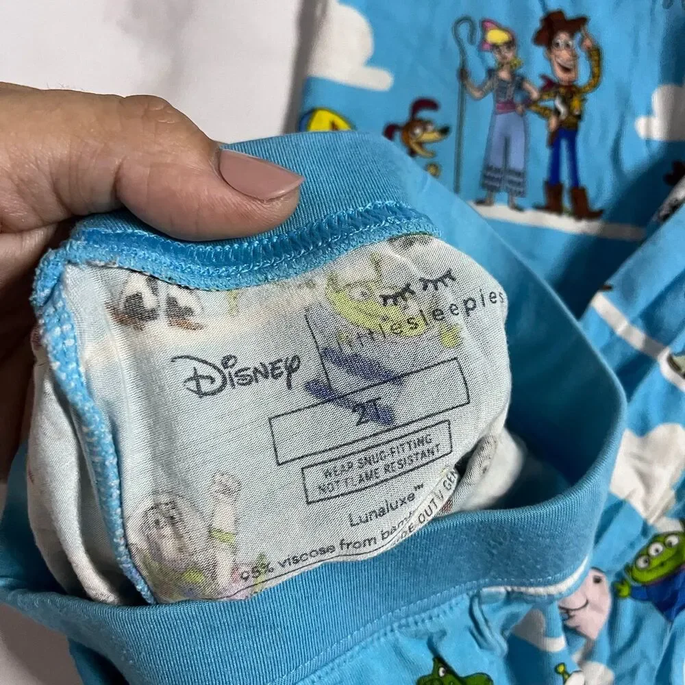 Little Sleepies Disney Pixar Toy Story Pals Bamboo Pajama Set Size 2T